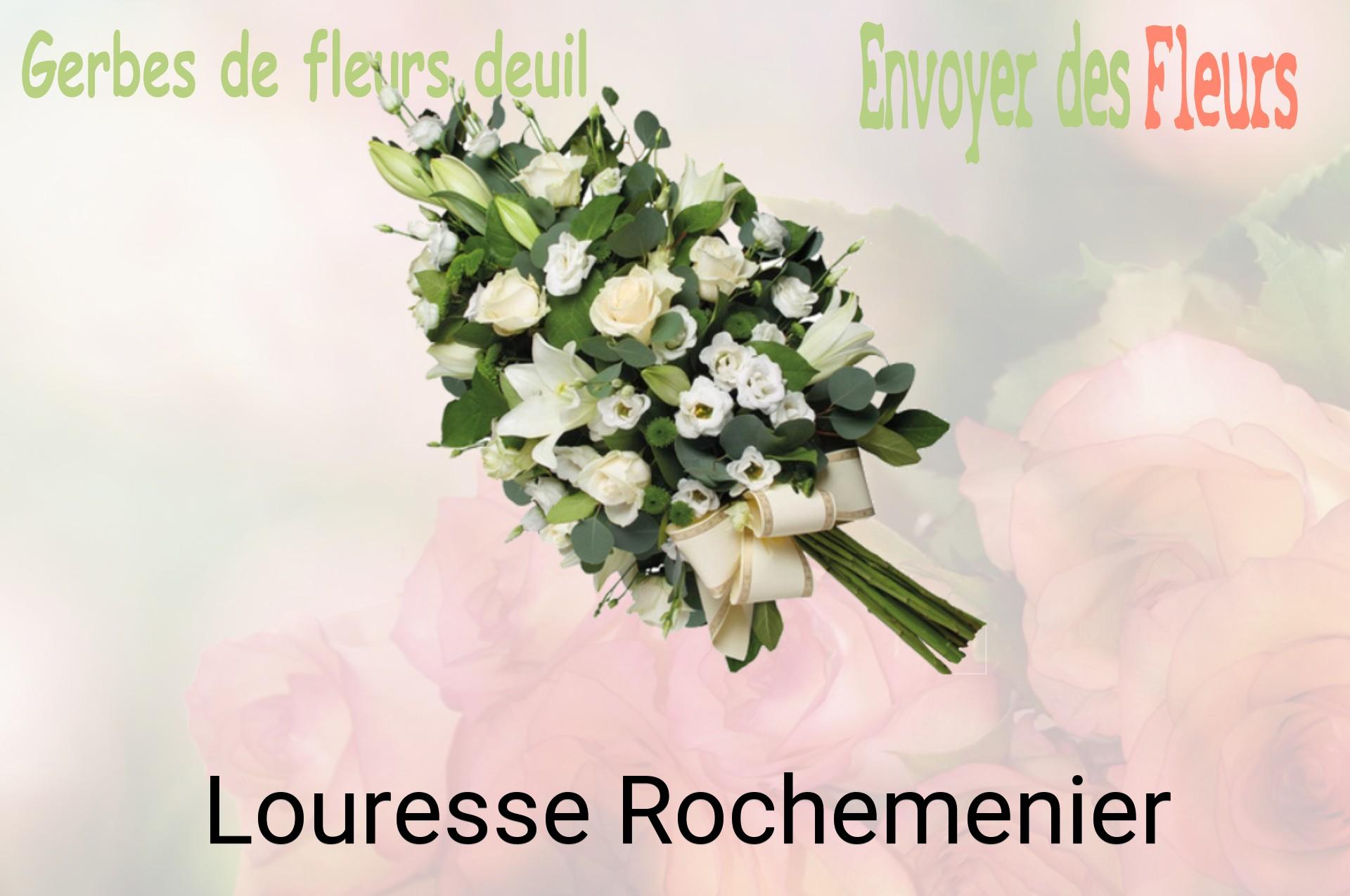 Gerbe de fleurs de deuil livrée à Louresse-Rochemenier